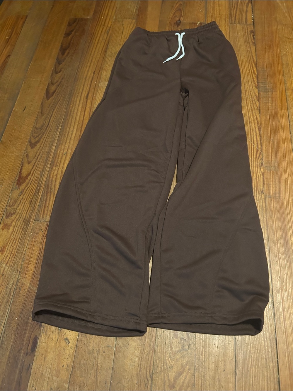 SHEIN Brown Wide-Leg Drawstring Sweatpants for Kids